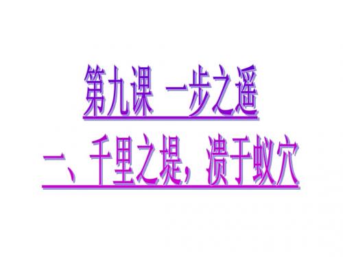 八年级政治上册 第九课一步之遥课件 教科版