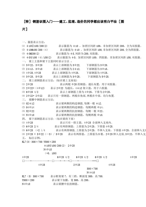 教你钢筋建筑识图