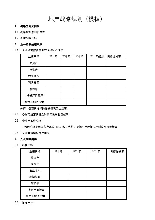 战略规划(模板)