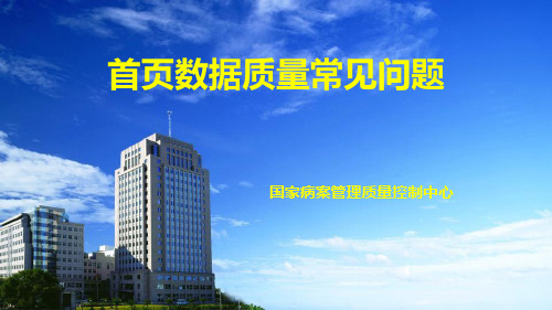 首页数据质量常见问题