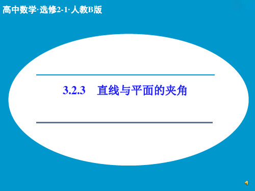 人教版高中数学选修21：3.2.3直线与平面的夹角 PPT课件 图文