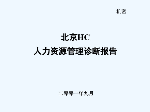 北大纵横—北京航材北京HC人力资源管理诊断报告