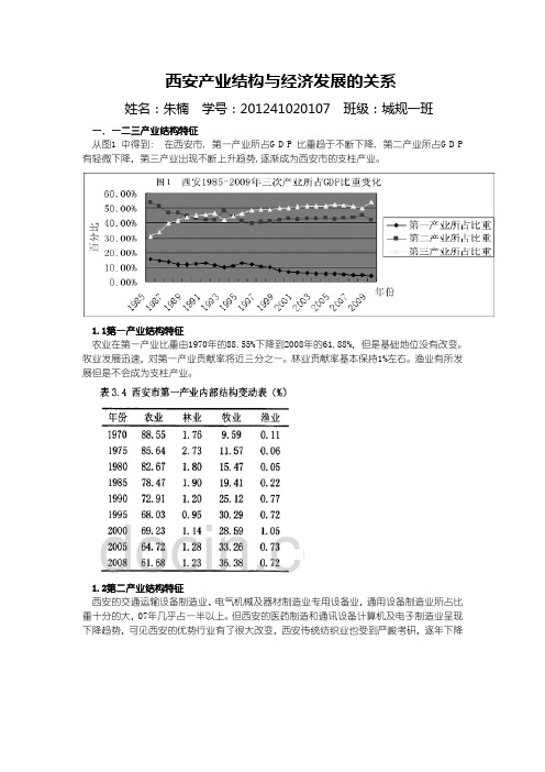 西安产业结构