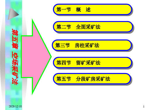 【采矿课件】ch5空场采矿法