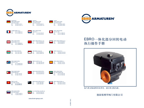 EBRO电动执行器一体化使用手册