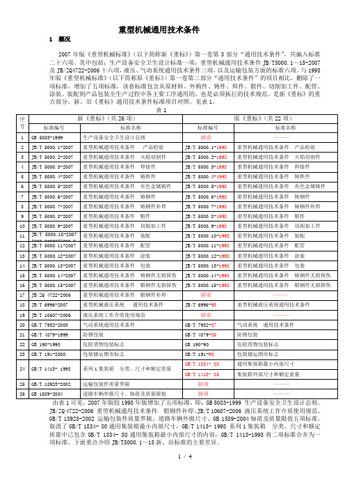 2007重型机械通用技术条件