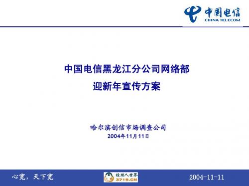 中国电信黑龙江分公司网络部迎新年宣传方案