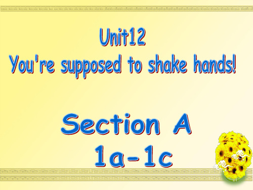 新目标九年级英语Unit12 Section A(1a-1c)课件
