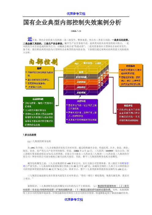 [实用参考]国有企业典型内部控制失效案例分析