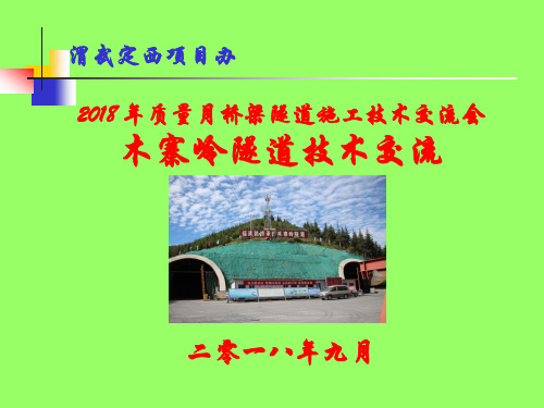 2018年质量月桥梁隧道施工技术交流会木寨岭隧道技术交流