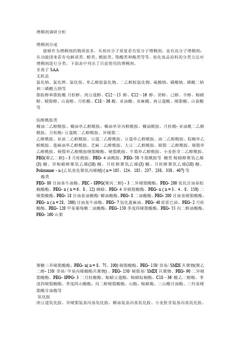 各类增稠剂——精选推荐