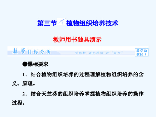 第1章第3节植物组织培养技术同步备课课件苏教版选修1课件