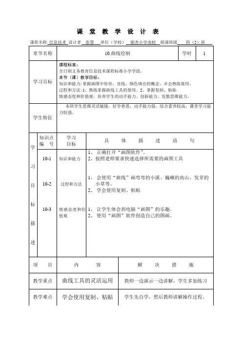 《曲线绘制》优质课教学设计