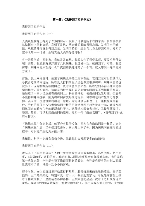 我得到了什么启示作文