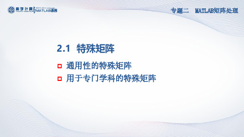 2.1  特殊矩阵(PPT)