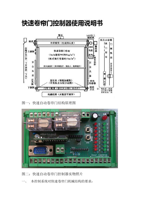 快速卷帘门控制器使用说明书资料