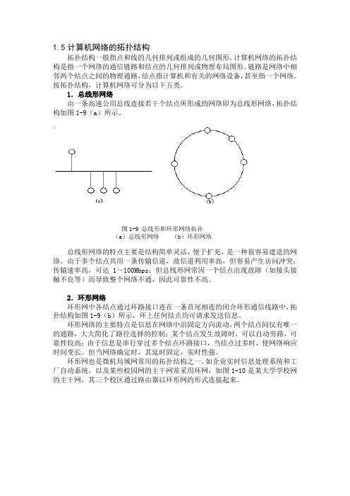 计算机网络的拓扑结构