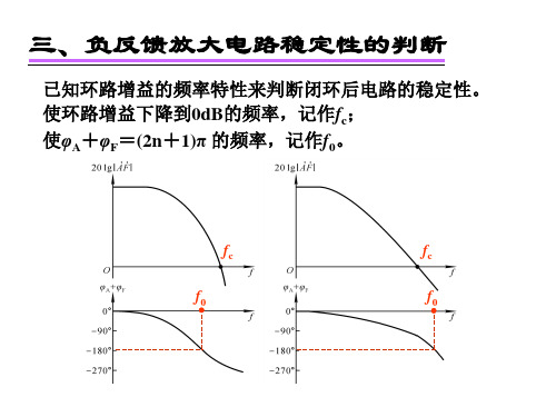 负反馈放大电路的稳定性