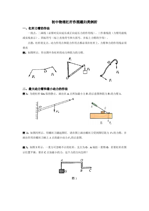 初中物理杠杆经典题型总结