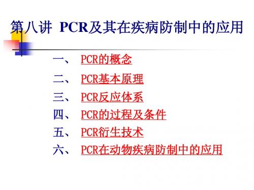 第八讲 PCR及其衍生技术在动物传染病防制中的应用