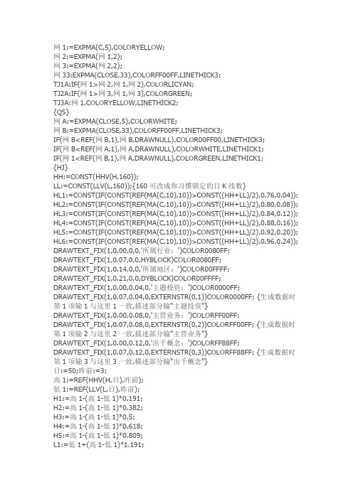 通达信指标公式源码 操盘均线 主图源码