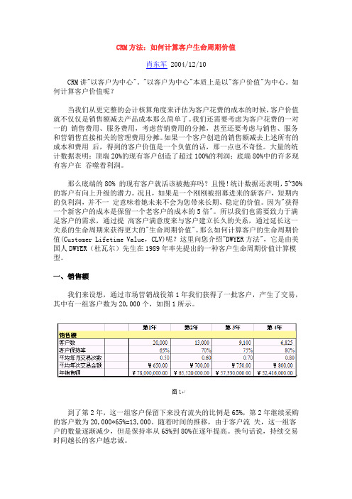 CRM方法-DWYER模型 CRM方法：如何计算客户生命周期价值