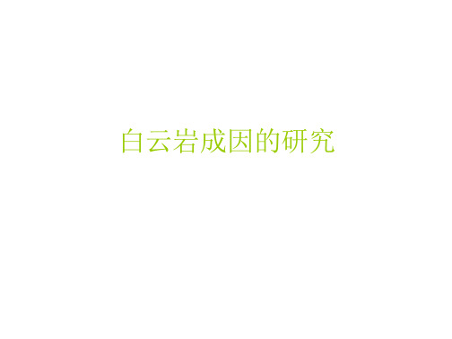 白云岩的形成机制