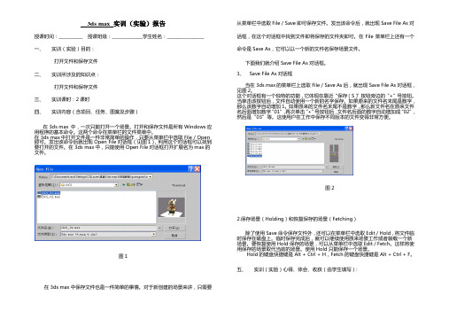 3ds max 实训(实验)报告3