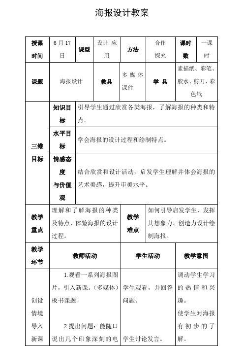 海报设计制作教案(1)