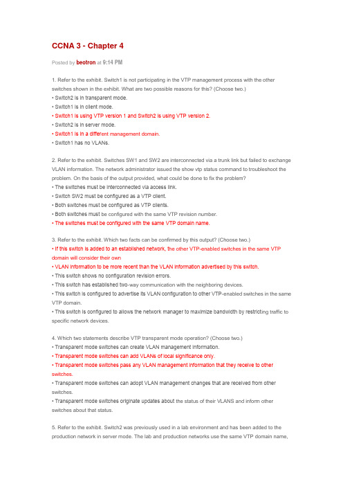 CCNA 3 - Chapter 4
