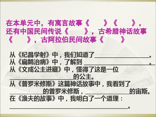 四年级下册语文趣味语文资料 共20页