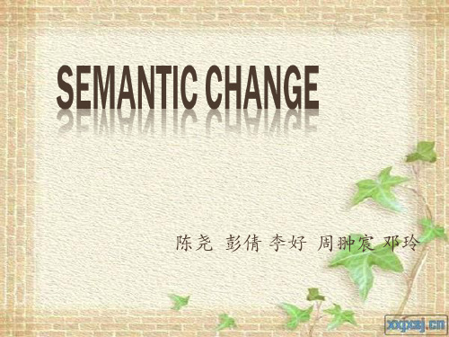 semantic change