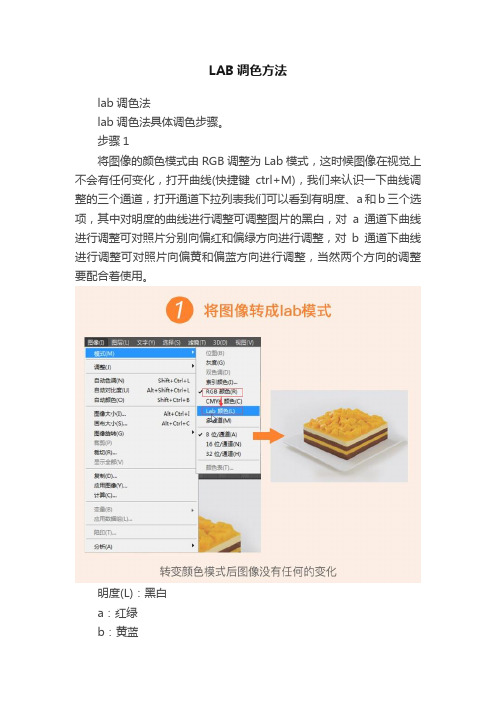 LAB调色方法
