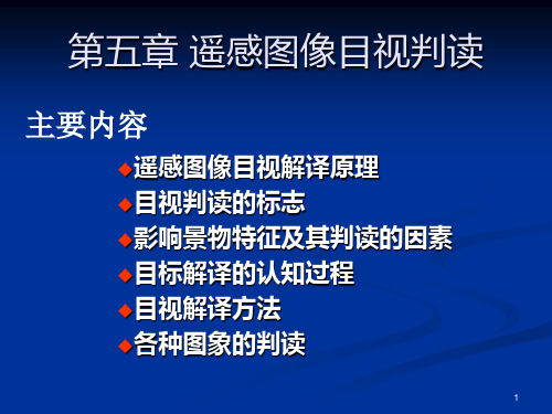 遥感技术基础课件第五章 遥感图像目视判读