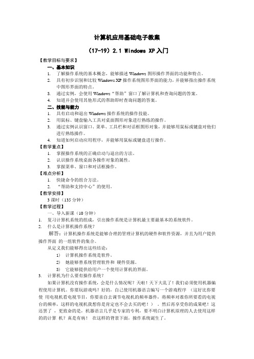 2.1 Windows XP入门