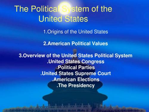 The Political System of the United States