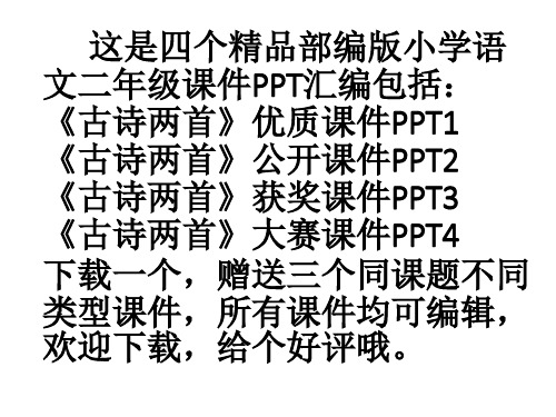 部编版二年级《古诗两首》(夜宿山寺、敕勒歌)ppt