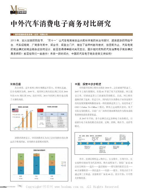 中外汽车消费电子商务对比研究