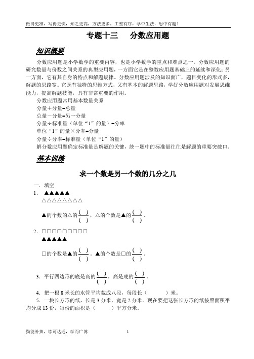 13分数应用题