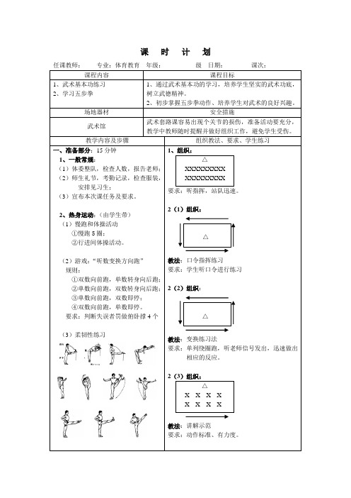 五步拳教案(一等奖)