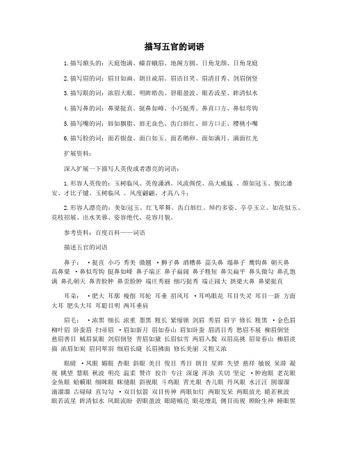 描写五官的词语