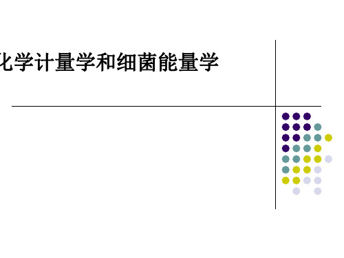 化学计量学和细菌能量学ppt课件