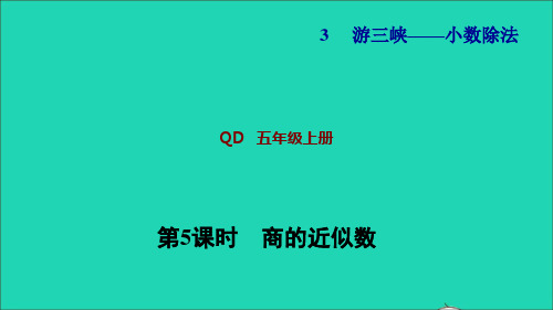 五年级数学上册三游三峡__小数除法第5课时商的近似数习题课件青岛版六三制ppt