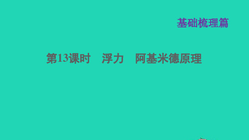 中考物理一轮复习第13课时浮力阿基米德原理基础知识梳理课件