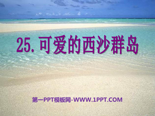 语文S版语文二下《可爱的西沙群岛》ppt-课件5