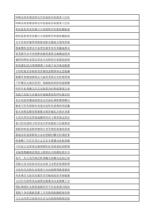 (完整版)所有常用汉字大全(7000),推荐文档