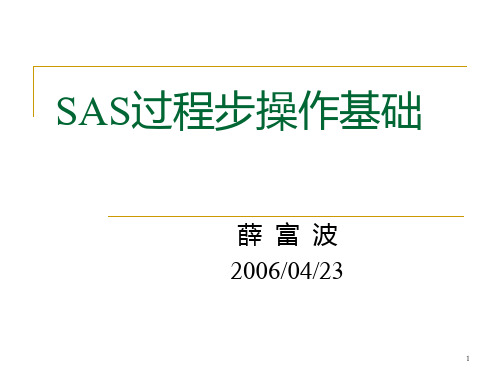 SAS过程步操作基础PPT课件