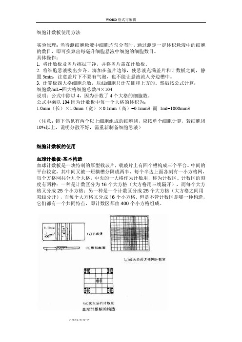 细胞计数板使用方法