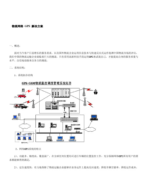 物流网络 GPS 解决方案