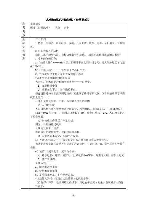 高考地理复习助学稿3